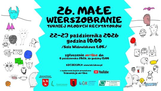26. Małe Wierszobranie- Turniej Młodych Recytatorów /zgłoszenia do: 8.10.26