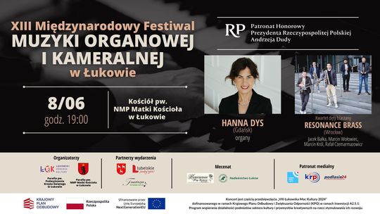 4. koncert XIII Międzynarodowego Festiwalu Muzyki Organowej i Kameralnej w Łukowie /8.06.25