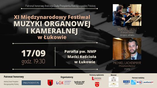 5. koncert XI Międzynarodowego Festiwalu Muzyki Organowej i Kameralnej w Łukowie /17.09.23