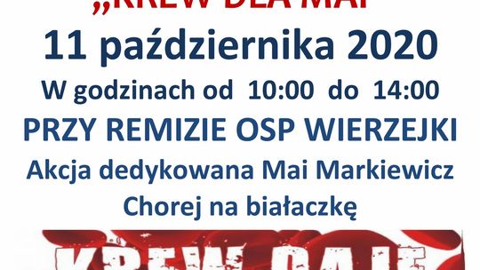 Akcja poboru krwi "Krew dla Mai" /11 października 2020