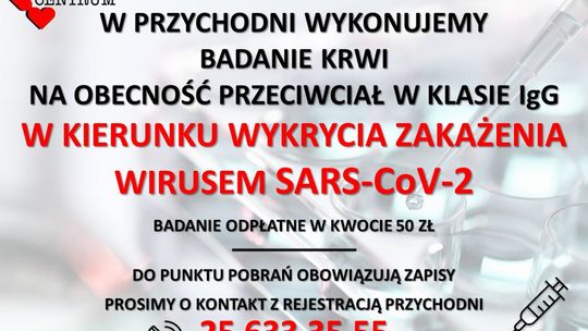 Badania dla pacjentów w kierunku wykrycia zakażenia wirusem SARS-CoV-2 /artykuł sponsorowany/