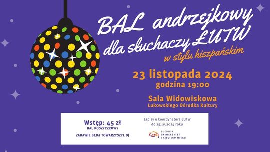 Bal andrzejkowy dla słuchaczy ŁUTW /23.11.24