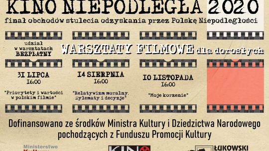 "Kino Niepodległa 2020"- warsztaty filmowe dla młodzieży i dorosłych