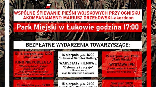 Łukowskie obchody 100-lecia Bitwy Warszawskiej, Cudu nad Wisłą oraz Święta Wojska Polskiego /15 sierpnia 2020 godz. 17:00