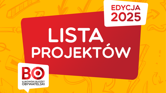 Miasto Łuków: BO 2025: lista projektów zgłoszonych przez mieszkańców