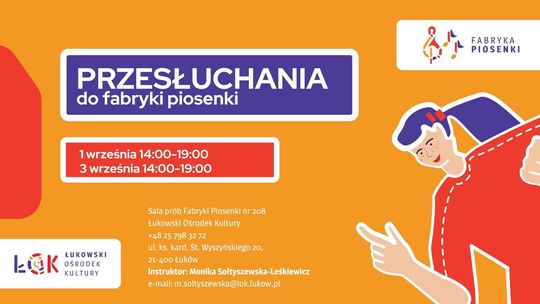 Nabór do Fabryki Piosenki ŁOK 25/26