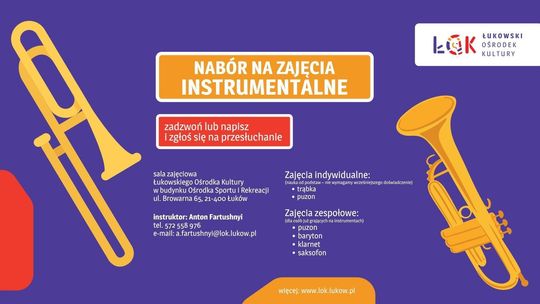 Nabór na zajęcia instrumentalne ŁOK 26/27