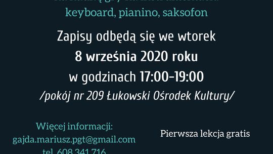 Nauka gry na instrumentach /zapisy od 8 września 2020