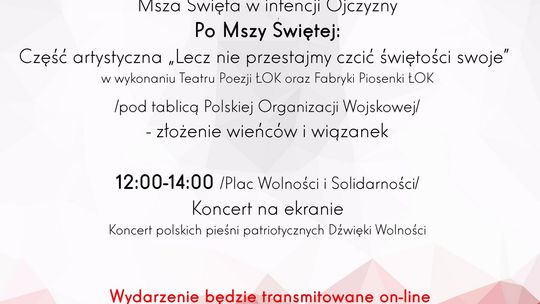 Obchody Narodowego Święta Niepodległości w Łukowie /11 listopada 2020