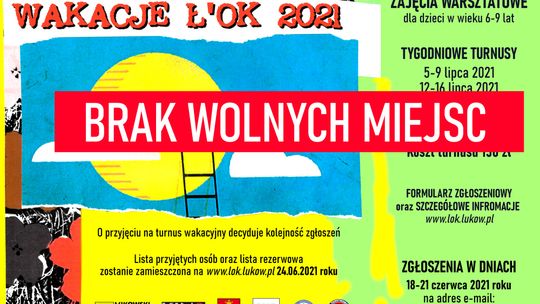 Wakacje Ł'OK 2021 [BRAK WOLNYCH MIEJSC]