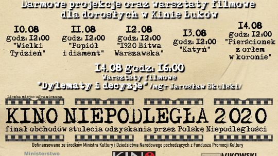 Warsztaty filmowe "Relatywizm moralny. Dylematy i decyzje" Kino Niepodległa 2020 /10-14 sierpnia 2020