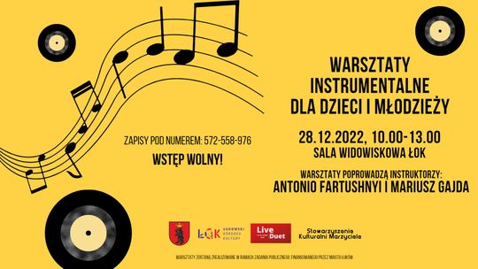 Warsztaty instrumentalne dla dzieci młodzieży /28.12.22