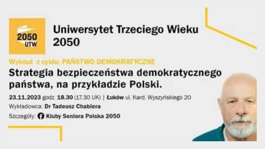 Wykładu Dr. Tadeusza Chabiery w Łukowskim Ośrodku Kultury