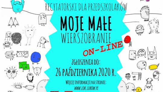 XX Powiatowy Turniej Recytatorski dla Przedszkolaków "Moje małe wierszobranie" /zgłoszenia do: 26 października 2020