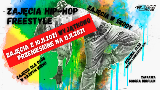 Zajęcia Hip-hop Freestyle /jednorazowa zmiana terminu