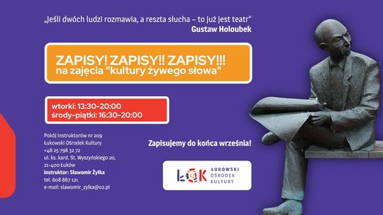 Zapisy na zajęcia "kultury żywego słowa" 24/25