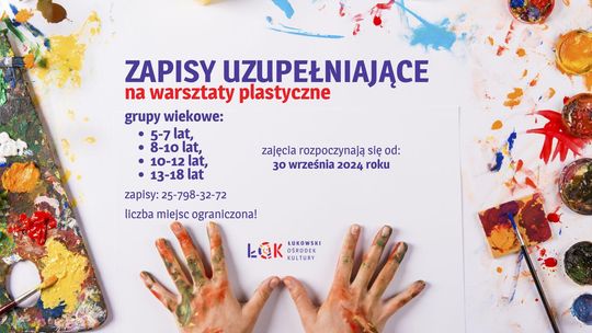 Zapisy uzupełniające na warsztaty plastyczne 24/25