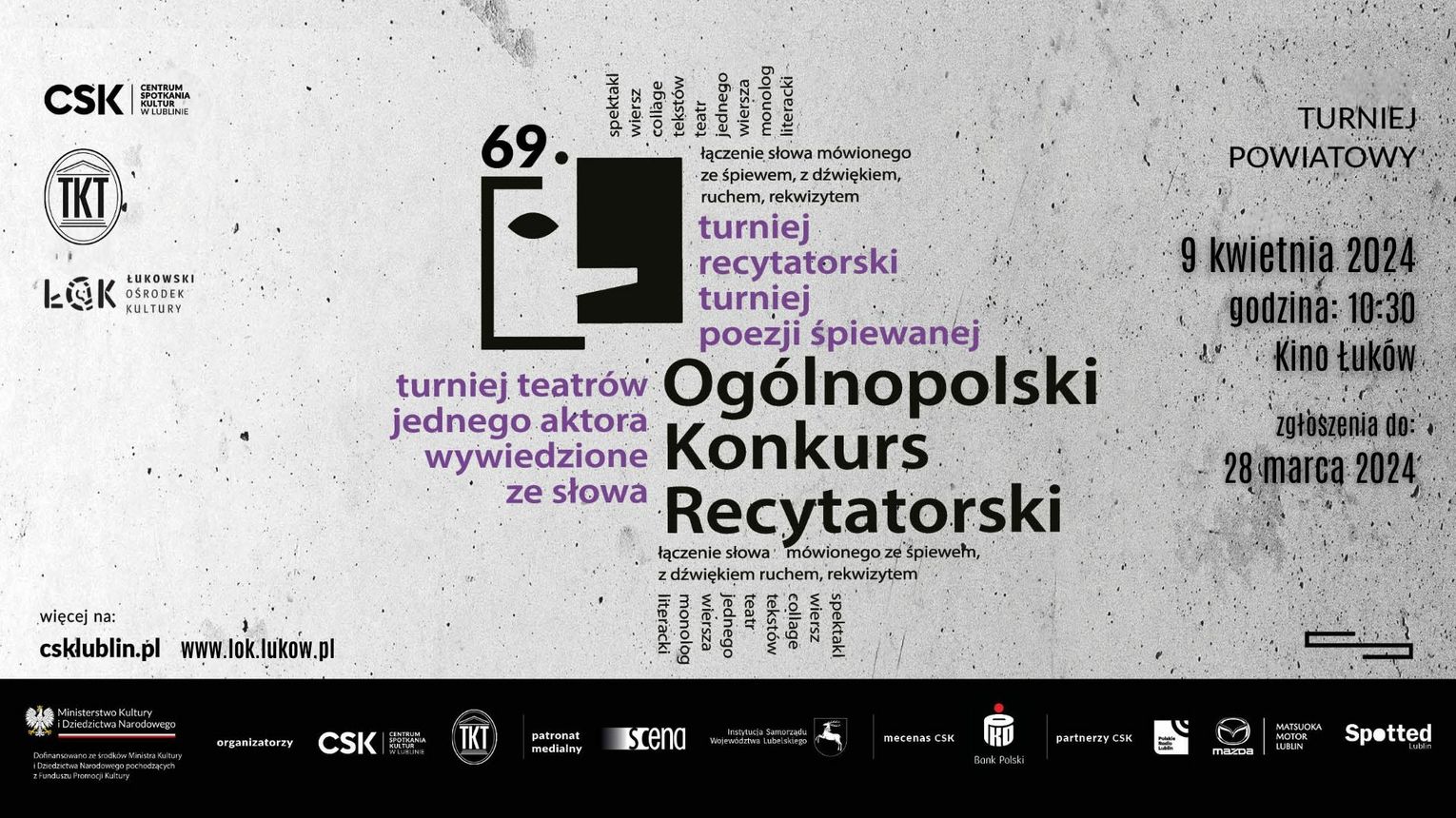 Eliminacje Powiatowe: 69. Ogólnopolski Konkurs Recytatorski