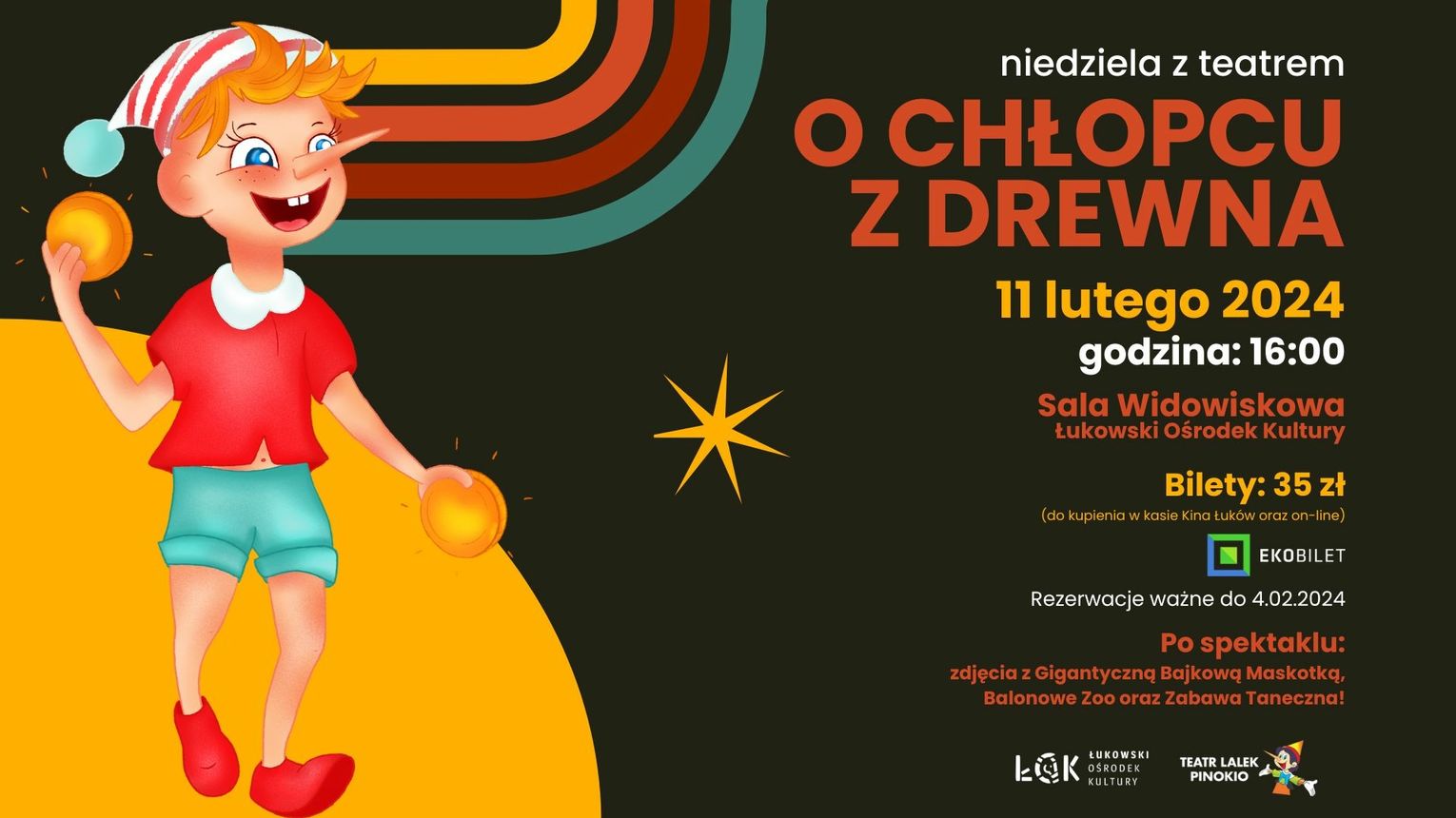 Niedziela z teatrem: O Chłopcu z drewna /11.02.24