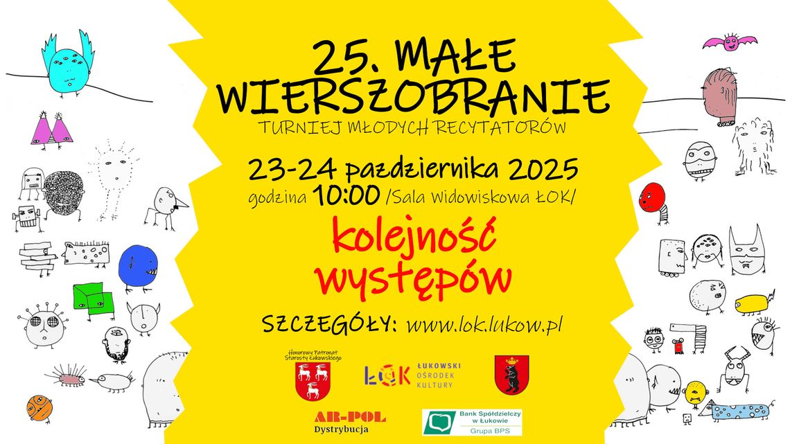 25. Małe Wierszobranie- Turniej Młodych Recytatorów- KOLEJNOŚĆ WYSTĘPÓW