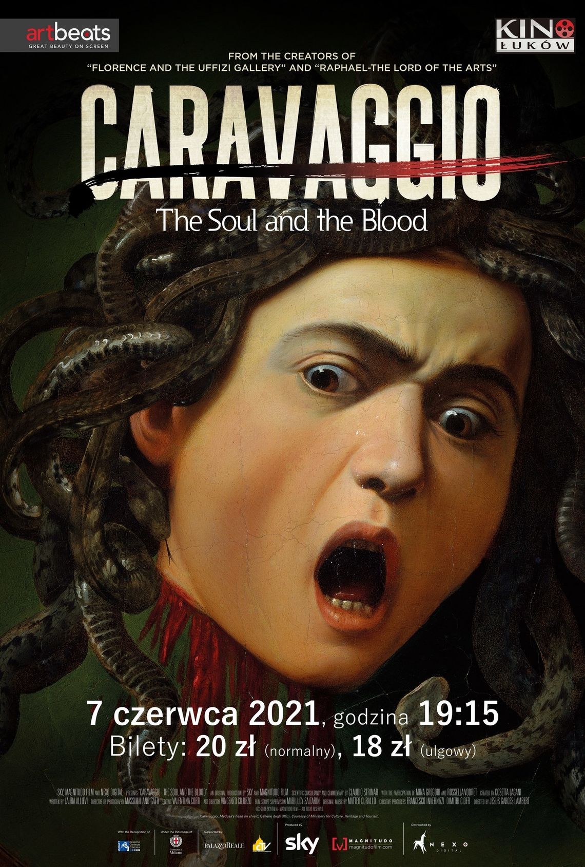 "Caravaggio – dusza i krew" z cyklu "Art Beats–Wielka Sztuka w Kinie" w Kinie Łuków /7 czerwca 2021