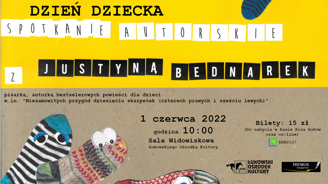 Dzień Dziecka 2022: Spotkanie autorskie z Justyną Bednarek /1 czerwca 2022