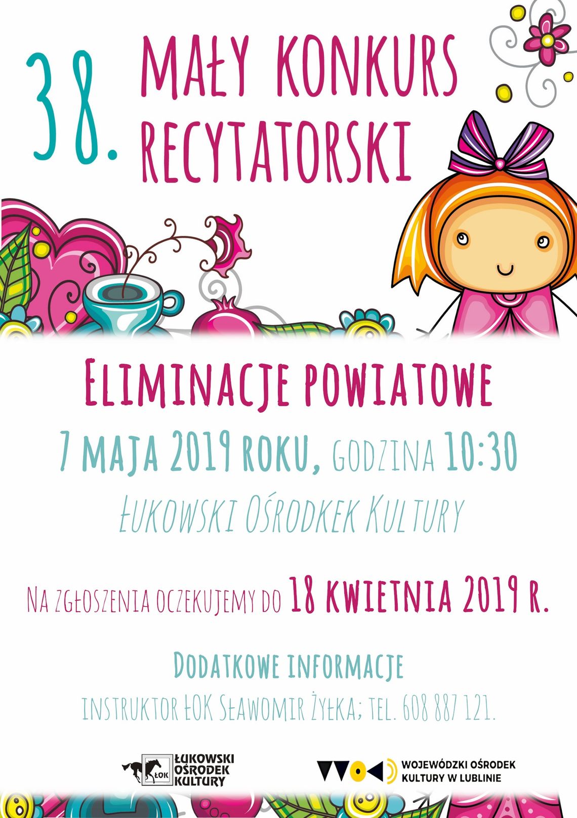 Eliminacje powiatowe 38 Małego Konkursu Recytatorskiego /zgłoszenia do 18 kwietnia 2019