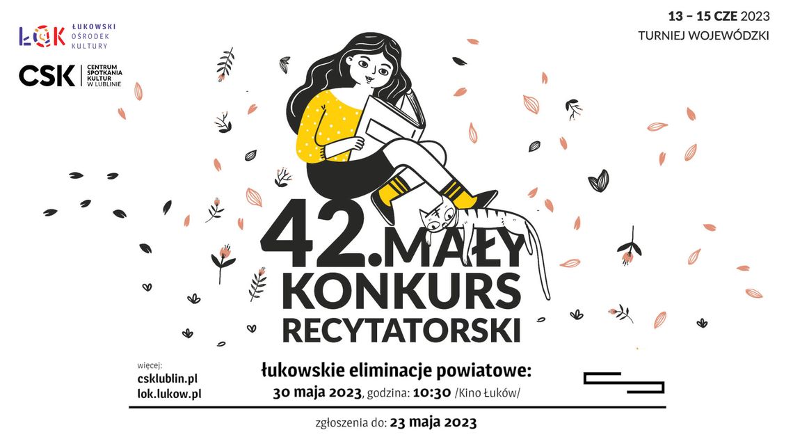Eliminacje powiatowe 42.Małego Konkursu Recytatorskiego /zgłoszenie do: 23.05.23