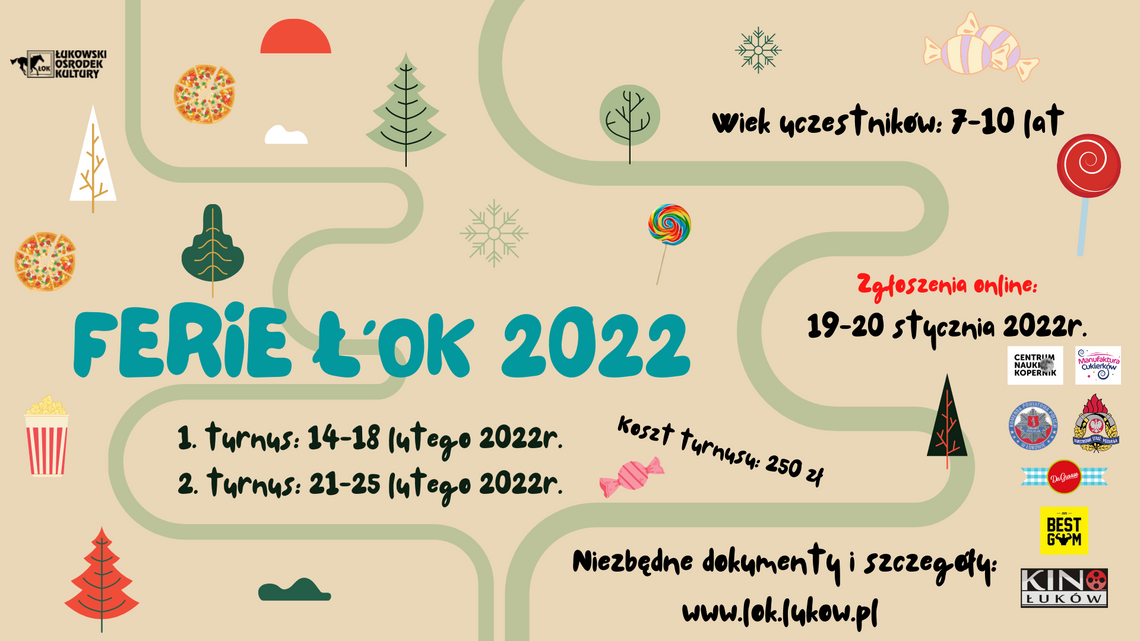 Ferie Zimowe Ł'OK 2022 /zgłoszenia: 19-20 stycznia 2022