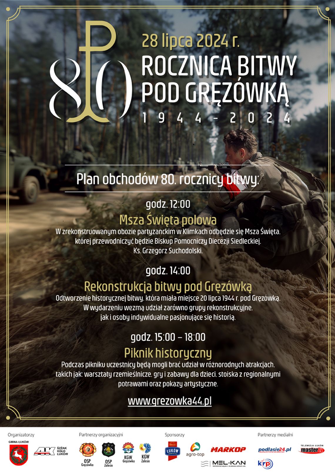 Gmina Łuków: 80 rocznica bitwy pod Gręzówką /28.07.24