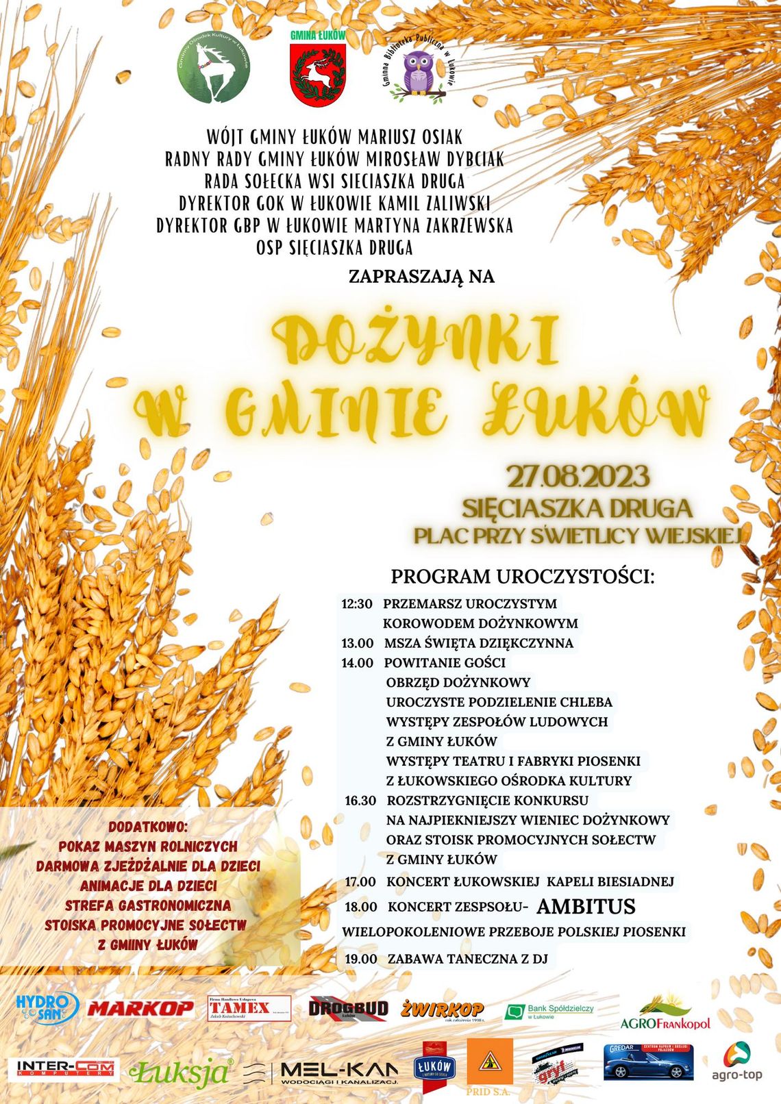 Gmina Łuków: Dożynki w Gminie Łuków /27.08.23