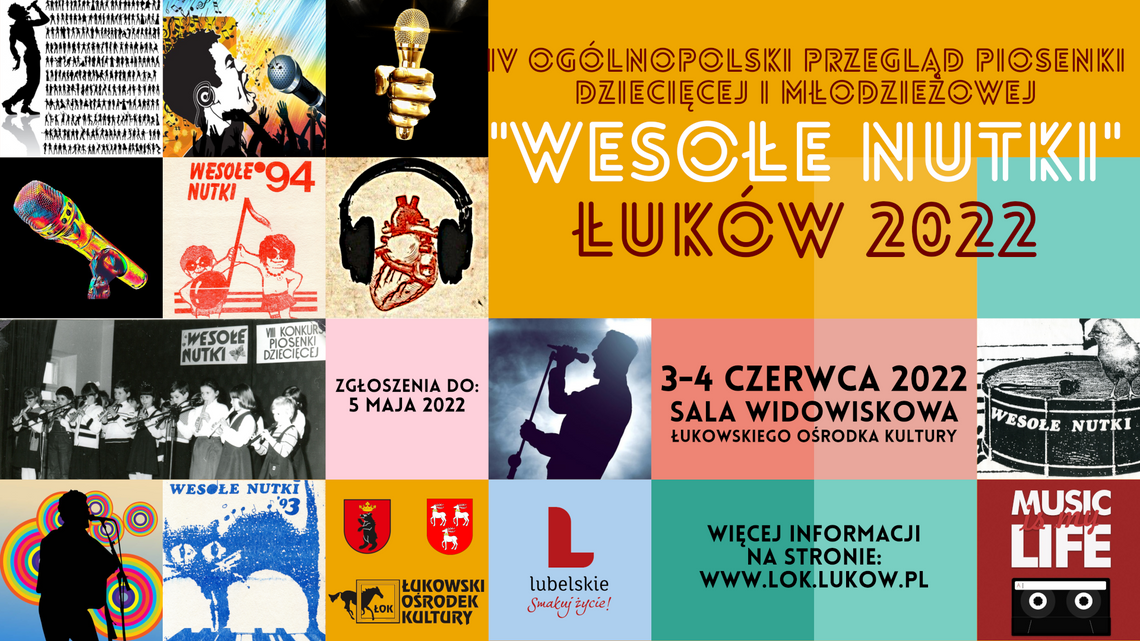 IV Ogólnopolski Przegląd Piosenki Dziecięcej i Młodzieżowej „Wesołe Nutki” Łuków 2022 /zgłoszenia do: 11 marca 2022