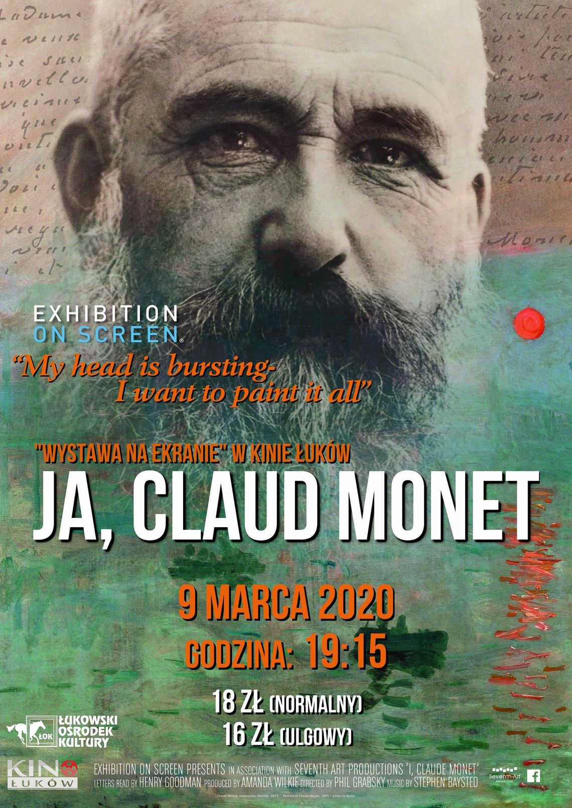 "Ja, Claud Monet" z cyklu "Wystawa na ekranie" w Kinie Łuków /9 marca 2020