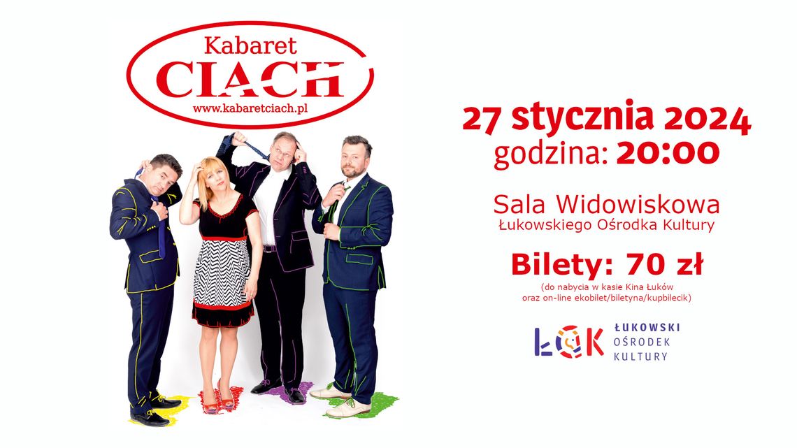 Kabaret Ciach z programem "Gołębie i krety" w Łukowie /27.01.24