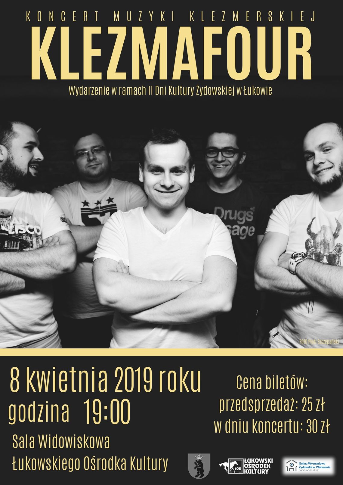 Koncert muzyki klezmerskiej w wykonaniu zespołu „Klezmafour” /8 kwietnia 2019