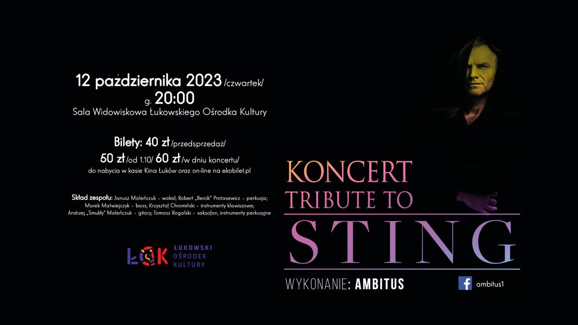 Koncert Tribute to Sting - Ambitus /12.10.2023