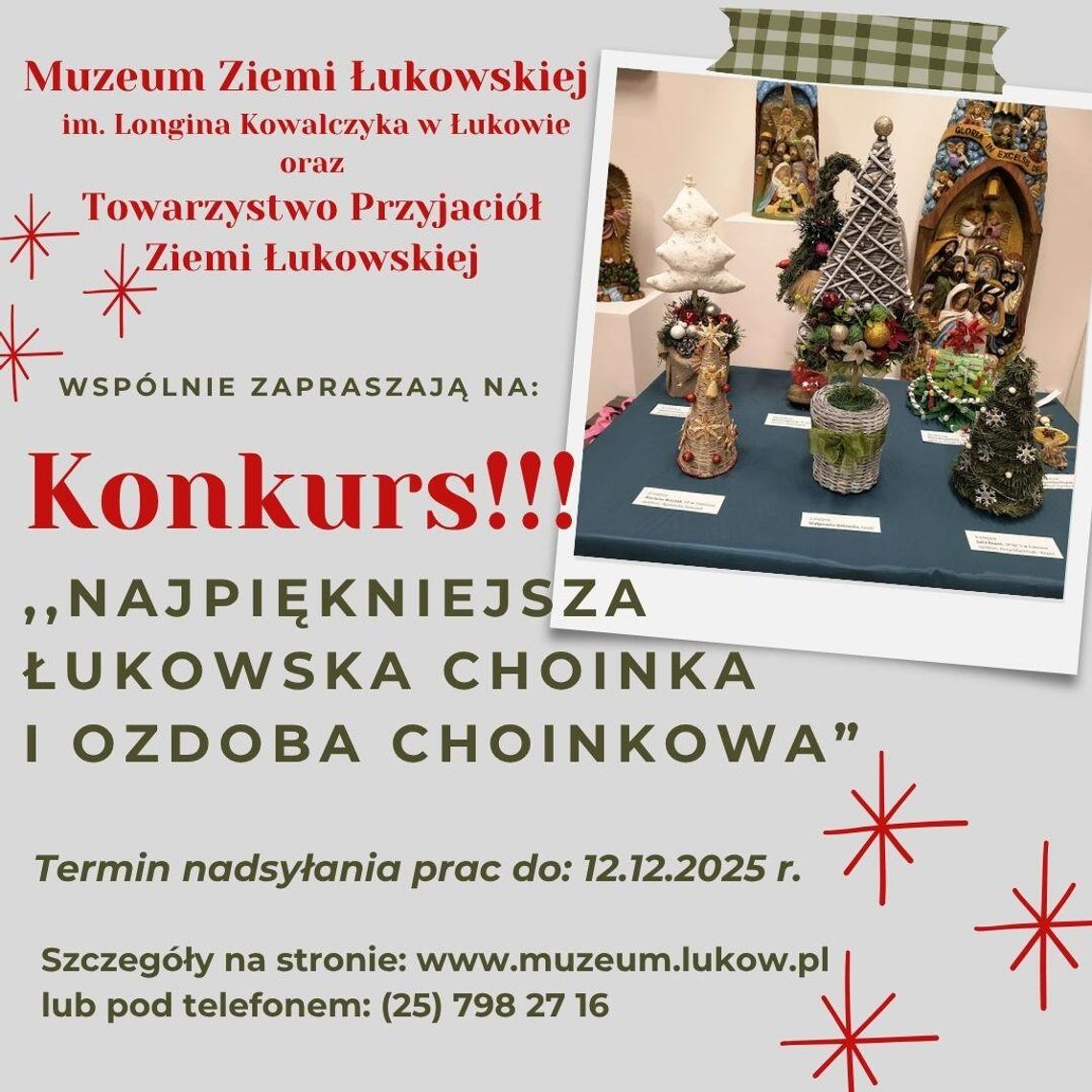 Konkurs „Najpiękniejsza łukowska choinka i ozdoba choinkowa”