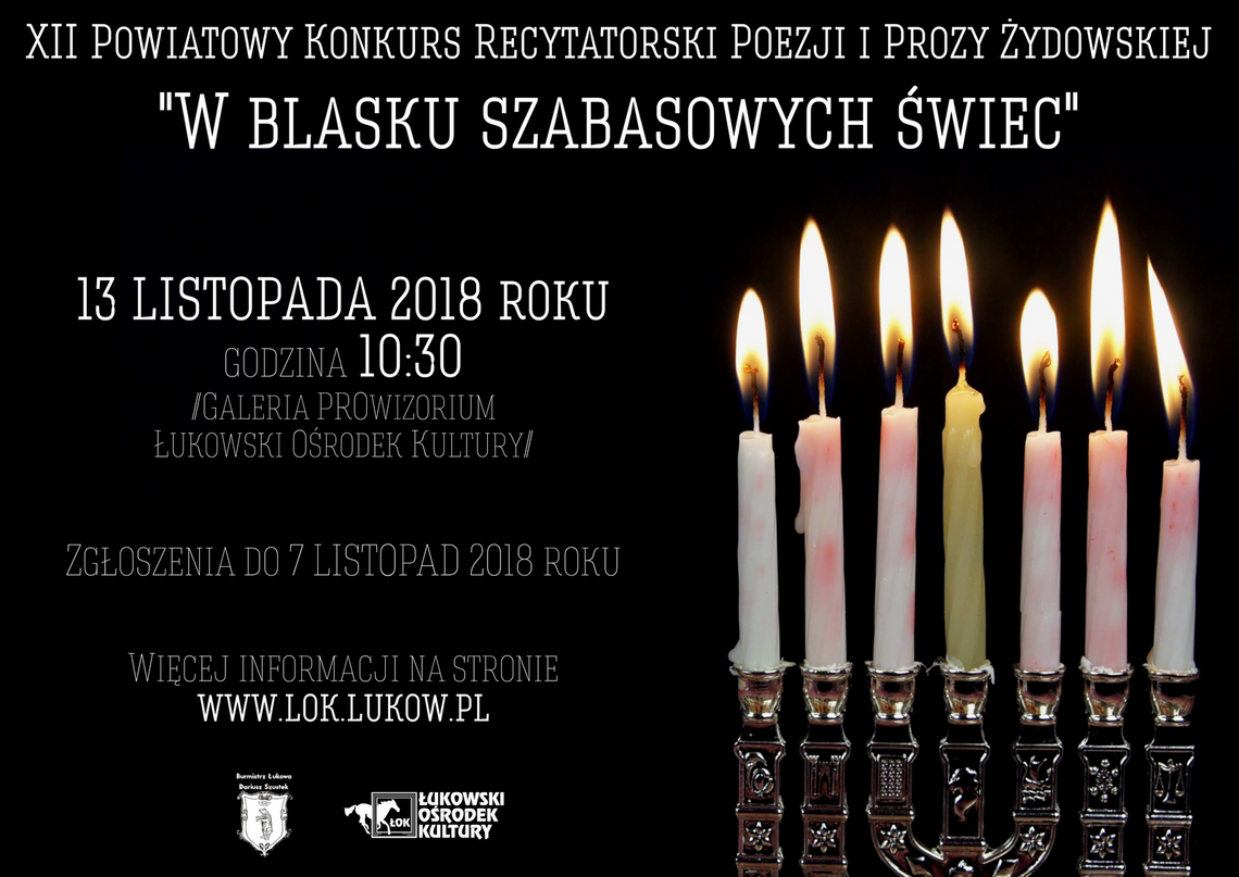 Konkurs recytatorski "W blasku szabasowych świec" //13 listopada 2018