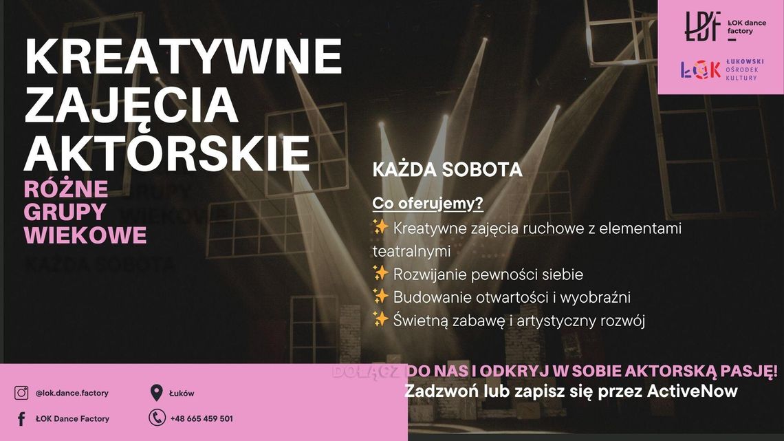 Kreatywne zajęcia aktorskie w ŁOK Dance Factory!