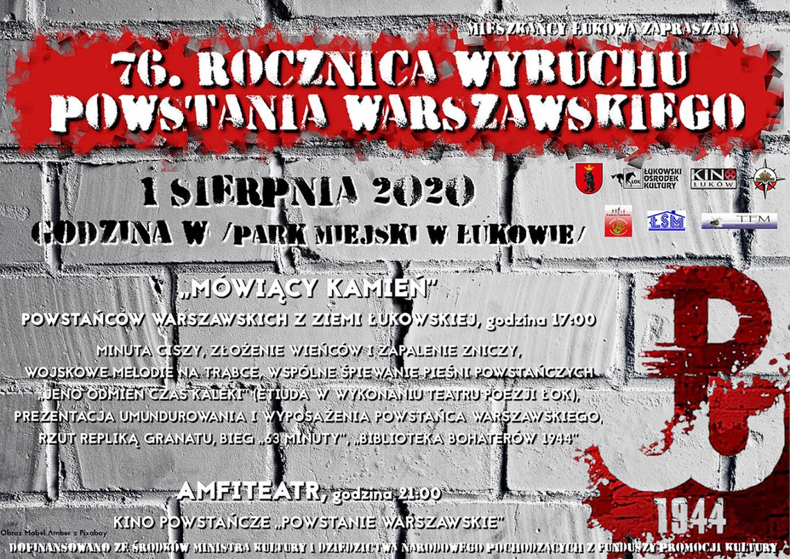 Łukowskie obchody 76. rocznicy wybuchu Powstania Warszawskiego /1 sierpnia 2020