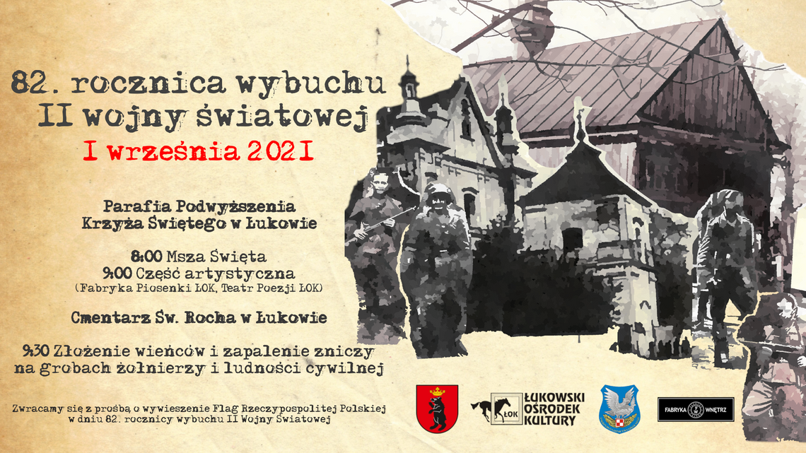 Łukowskie obchody 82. rocznicy wybuchu II wojny światowej /1 września 2021