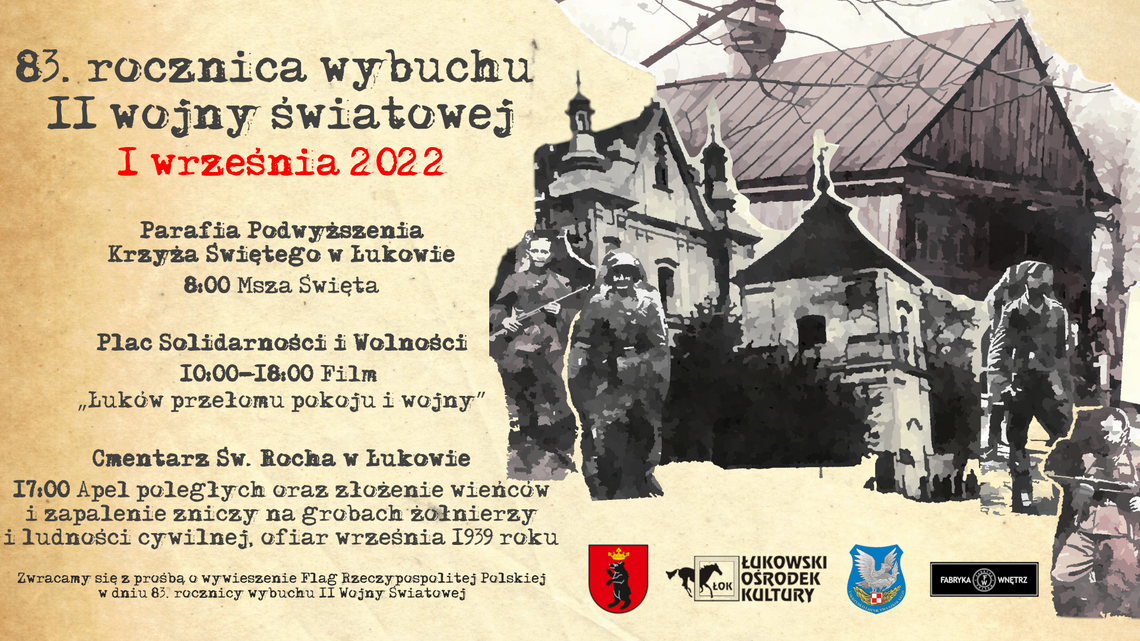 Łukowskie obchody 83. rocznicy wybuchu II wojny światowej /1 września 2022
