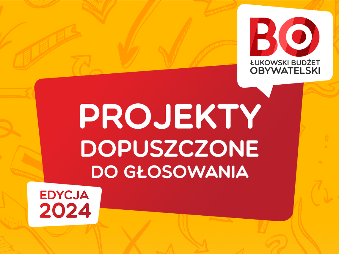 Miasto Łuków: BO 2024: projekty dopuszczone do głosowania