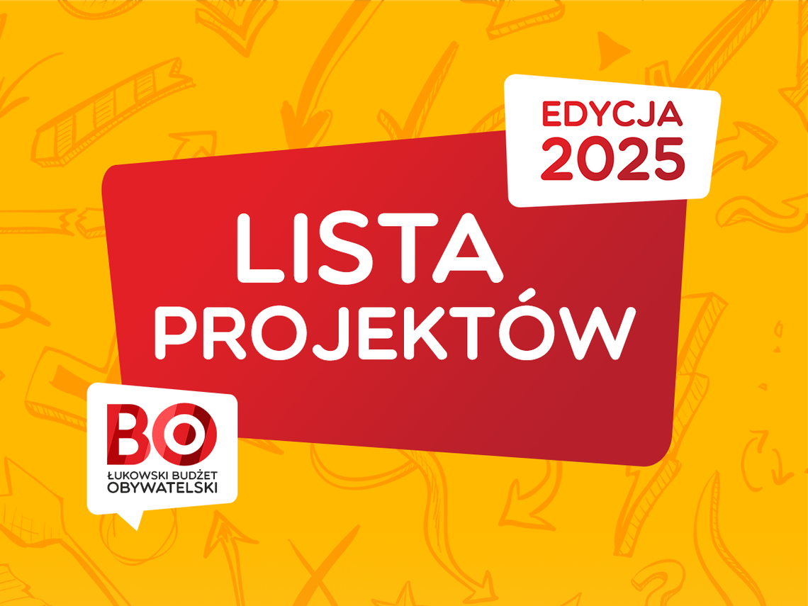 Miasto Łuków: BO 2025: lista projektów zgłoszonych przez mieszkańców