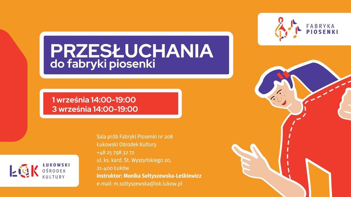 Nabór do Fabryki Piosenki ŁOK 25/26