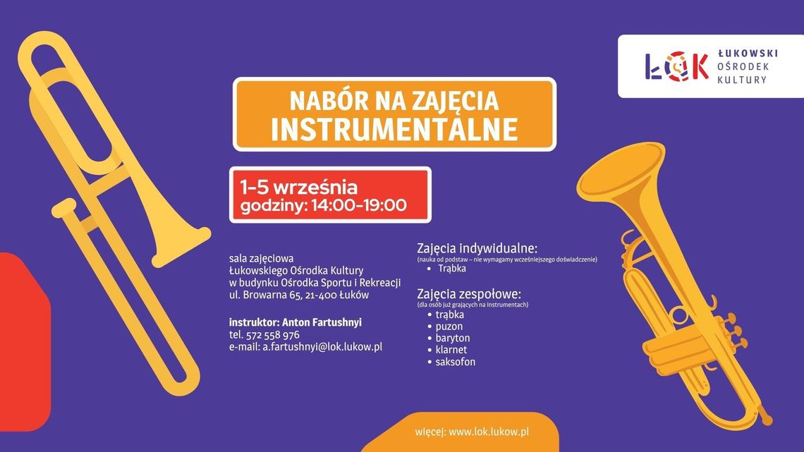 Nabór na zajęcia instrumentalne /1-5.09.25