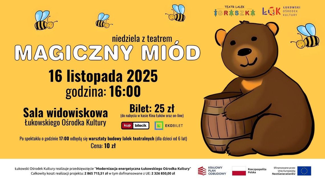 Niedziela z teatrem: Magiczny miód /16.11.25 Niedziela z teatrem: Magiczny miód /16.11.25