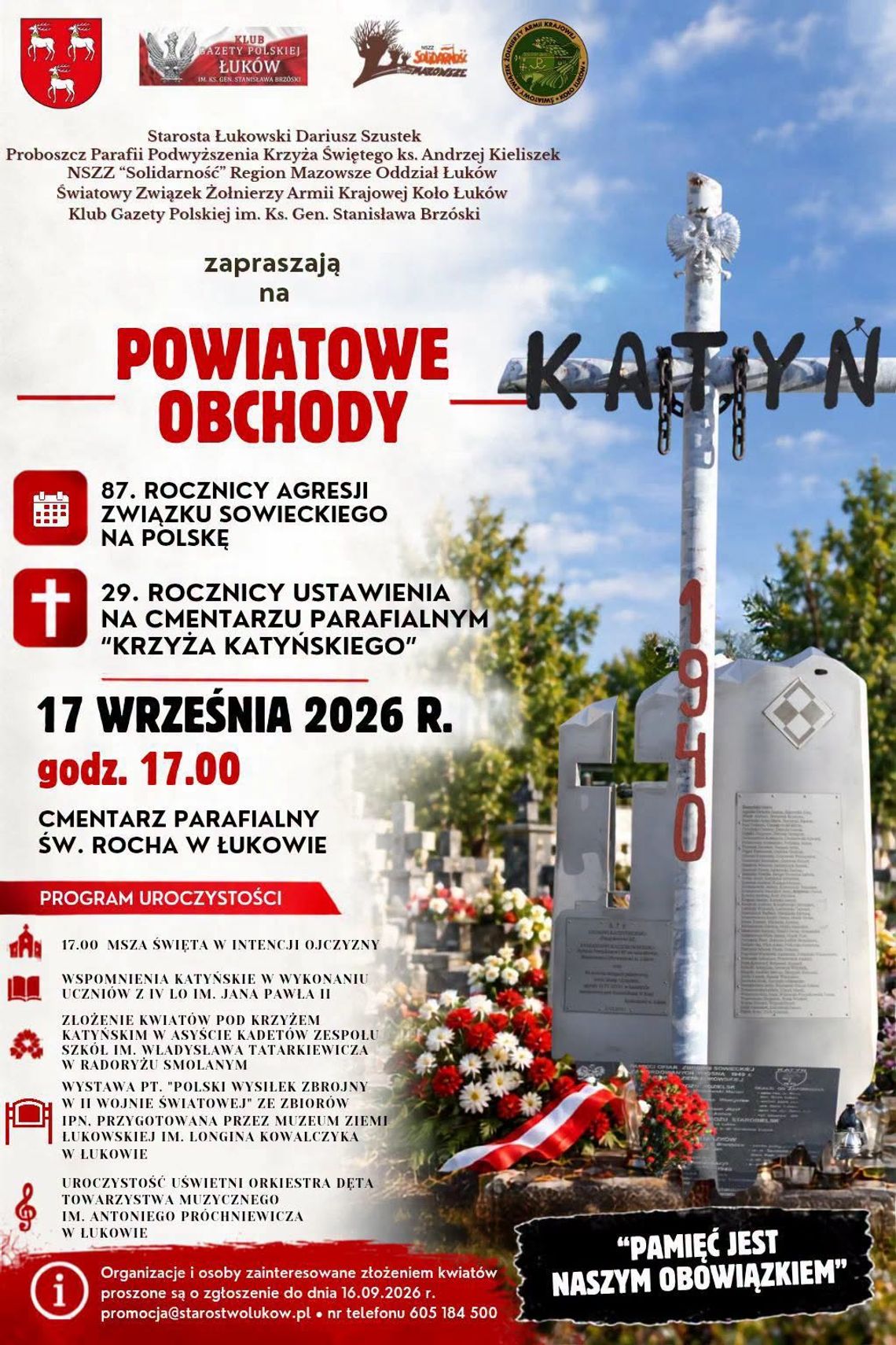 Obchody upamiętniające 87. rocznicę agresji Związku Sowieckiego na Polskę /17.09.26