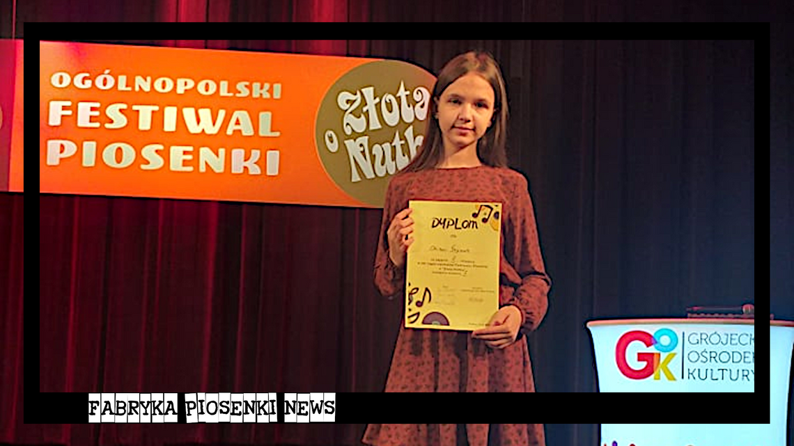 Oliwka Gręzak z ŁOK zajmuje drugie miejsce na festiwalu „O Złotą Nutkę” Grójec 2021