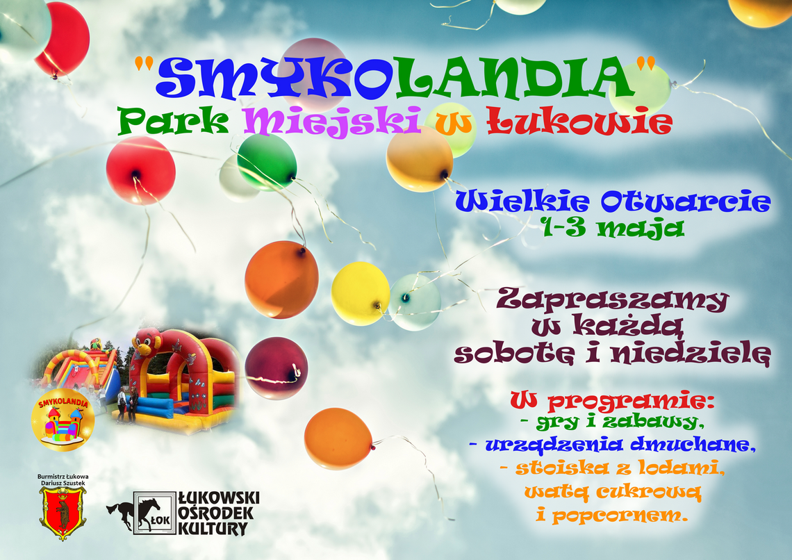 Park rozrywki dla dzieci "Smykolandia" w Parku Miejskim /Od: 1 maja